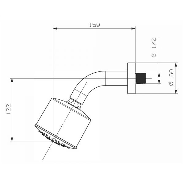 Crosswater Reflex Single Mode Showerhead with Arm FH631C #2