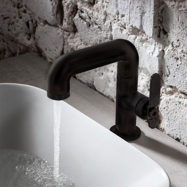 Crosswater Union Lever Matt Black Mono Basin Mixer Tap #2