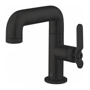 Crosswater Union Lever Matt Black Mono Basin Mixer Tap