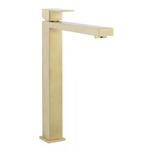 Crosswater Verge Brushed Brass Tall Basin Mixer Tap