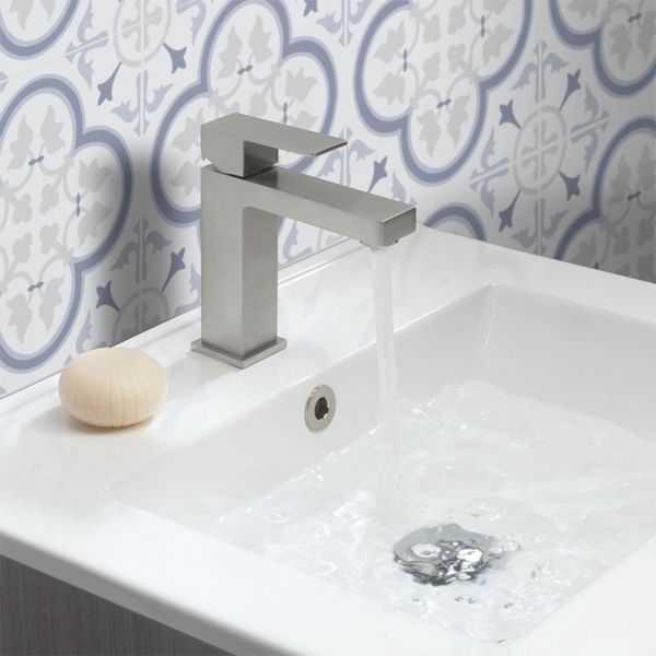 Crosswater Verge Brushed Stainless Steel Effect Mono Basin Mixer Tap #2
