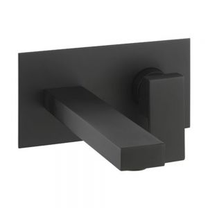 Crosswater Verge Matt Black Wall Mounted Basin Mixer Tap