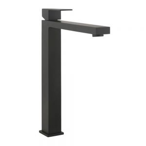 Crosswater Verge Matt Black Tall Basin Mixer Tap