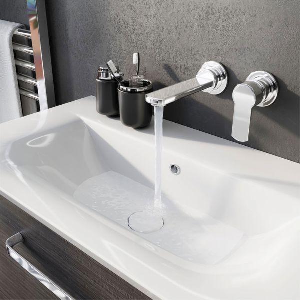 Crosswater Wisp Chrome Wall Mounted Basin Mixer Tap #4