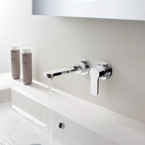 Crosswater Wisp Chrome Wall Mounted Basin Mixer Tap #3