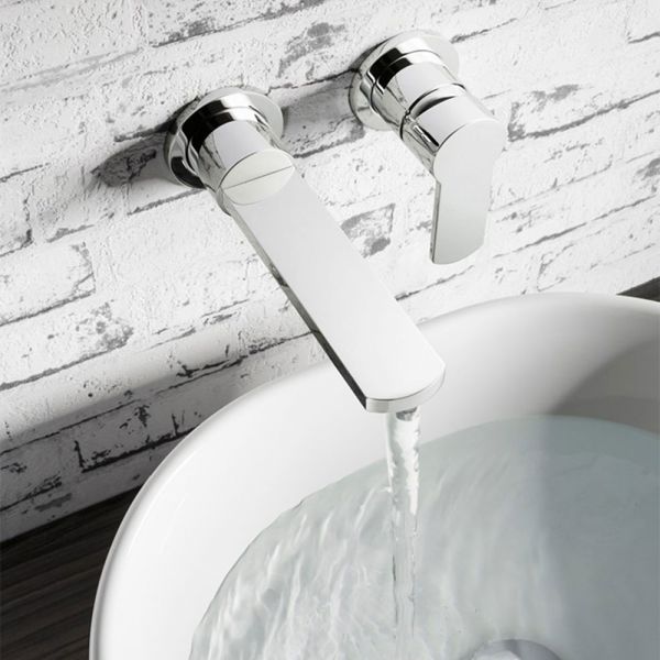 Crosswater Wisp Chrome Wall Mounted Basin Mixer Tap #2