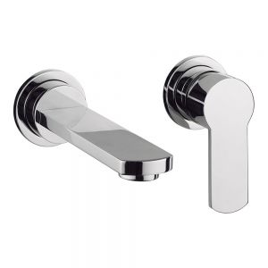 Crosswater Wisp Chrome Wall Mounted Basin Mixer Tap