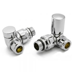 Reina Crova Chrome Corner Manual Radiator Valves