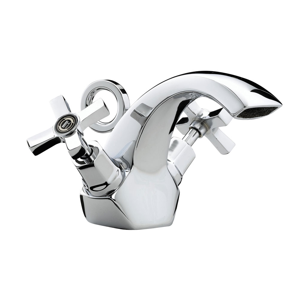 Bristan Art Deco Mono Basin Mixer With Pop Up Waste Chrome Plated