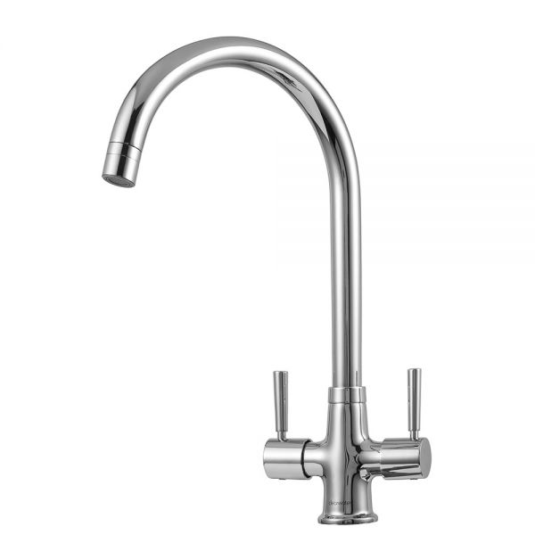 Clearwater Davina Dual Lever Chrome Twist & Spray Monobloc Kitchen Sink Mixer Tap