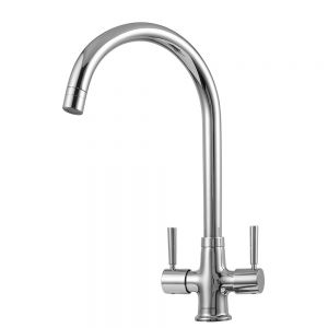 Clearwater Davina Dual Lever Chrome Twist & Spray Monobloc Kitchen Sink Mixer Tap