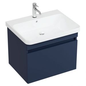 Britton Dalston 600mm Matt Blue Wall Hung Vanity Unit and Basin