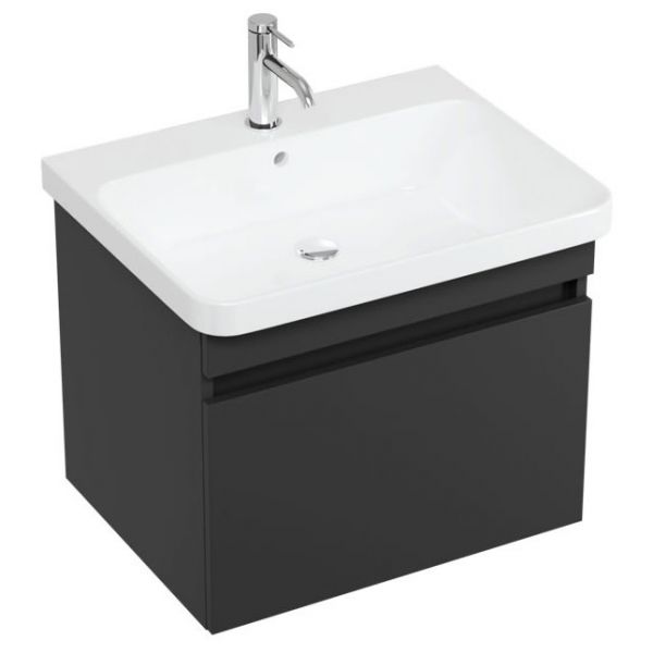 Britton Dalston 600mm Matt Grey Wall Hung Vanity Unit and Basin