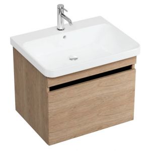 Britton Dalston 600mm Golden Oak Wall Hung Vanity Unit and Basin
