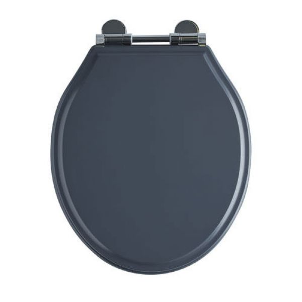 Roper Rhodes Hampton Traditional Solid Wood Soft Close Toilet Seat Slate Grey Dc4007