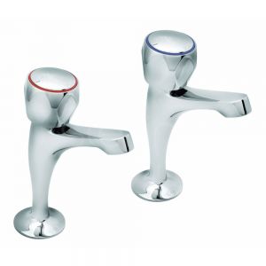 Clearwater Venue Chrome Kitchen Sink Pillar Taps