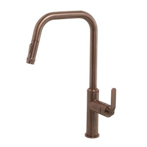JTP Decor Brushed Bronze Pull Out Kitchen Mixer Tap