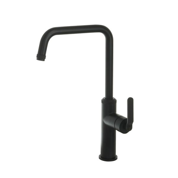 JTP Decor Matt Black Swivel Kitchen Mixer Tap