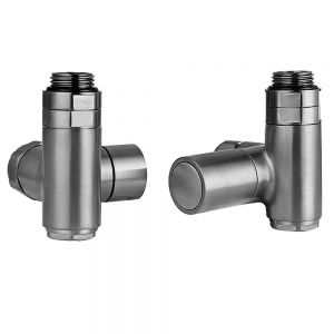 JTP Brushed Black Dual Fuel Radiator Valves