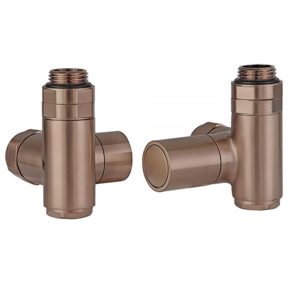 JTP Brushed Bronze Dual Fuel Radiator Valves