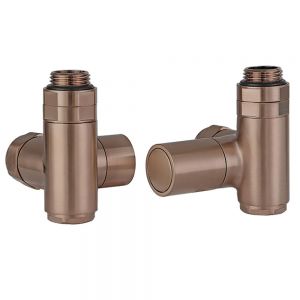 JTP Brushed Bronze Dual Fuel Radiator Valves