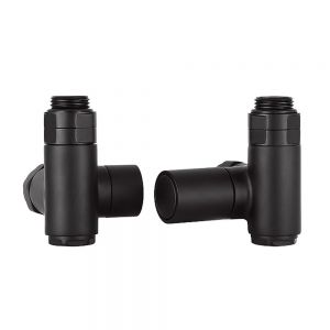 JTP Matt Black Dual Fuel Radiator Valves