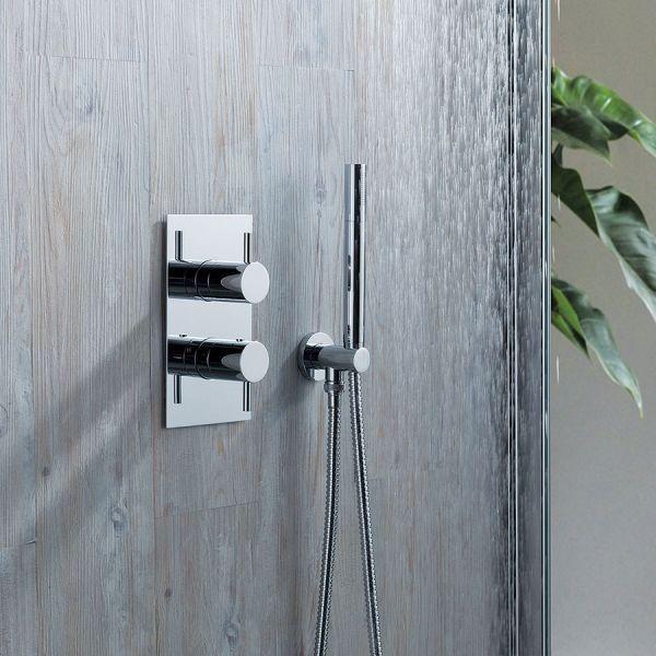 JTP Florence Chrome Two Outlet Thermostatic Shower Valve with Designer Handles #2
