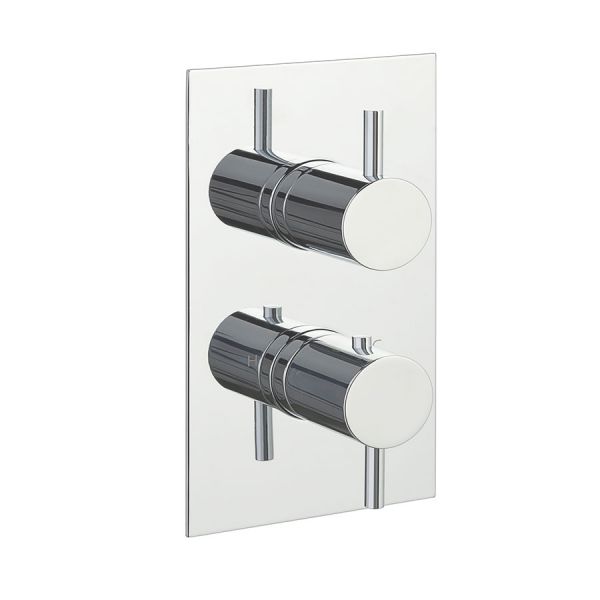 JTP Florence Chrome Two Outlet Thermostatic Shower Valve with Designer Handles