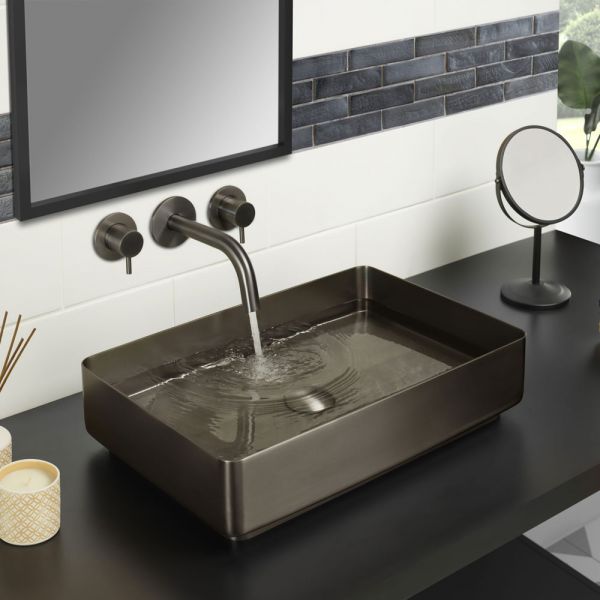 JTP VOS Brushed Black Wall Mounted Valves with Designer Handle #3