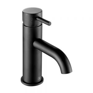 JTP VOS Matt Black Basin Mixer Tap with Designer Handle