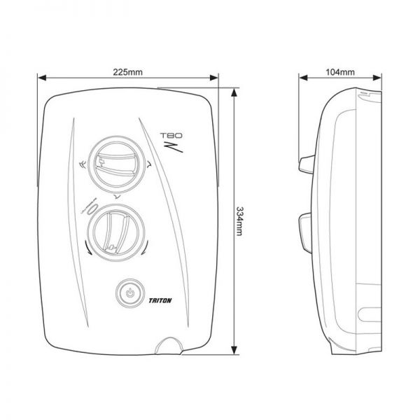 Triton T80ZFF 9.5kW Electric Shower DICE0066 #2