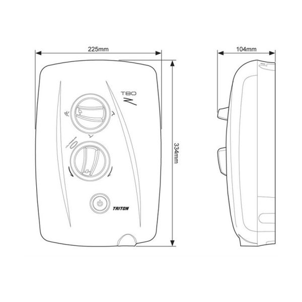 Triton T80ZFF 10.5kW Electric Shower DICE0068 #2