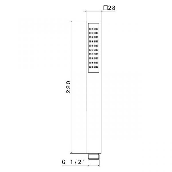 Vema Single Function Square Jet hand Shower #2