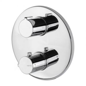 Vema Round Thermostatic Two Outlet Shower Valve