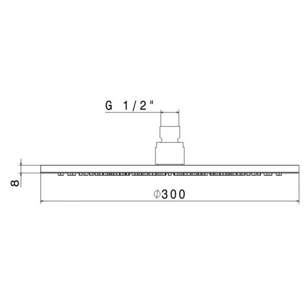 Vema Brass 300mm Round Shower Head #2