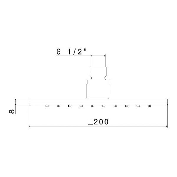 Vema Brass 200mm Square Shower Head #2