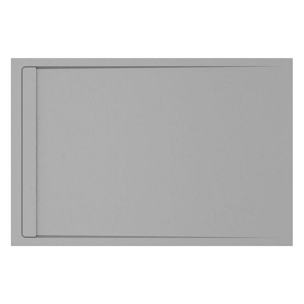 Moods Grey Slate Effect Shower Tray with Linear Waste 1000 x 800mm
