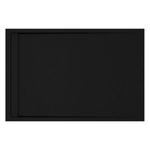 Moods Black Slate Effect Shower Tray with Linear Waste 1000 x 800mm
