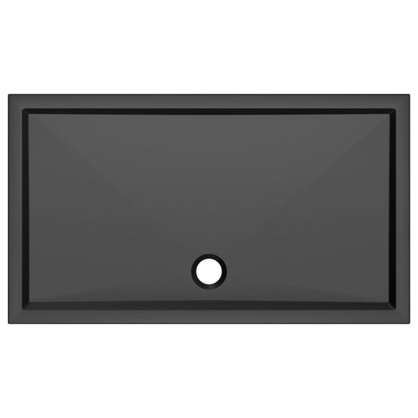 Moods 40mm Low Profile Matt Black Rectangular Shower Tray 1000 x 800mm