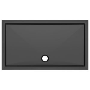 Moods 40mm Low Profile Matt Black Rectangular Shower Tray 1200 x 800mm