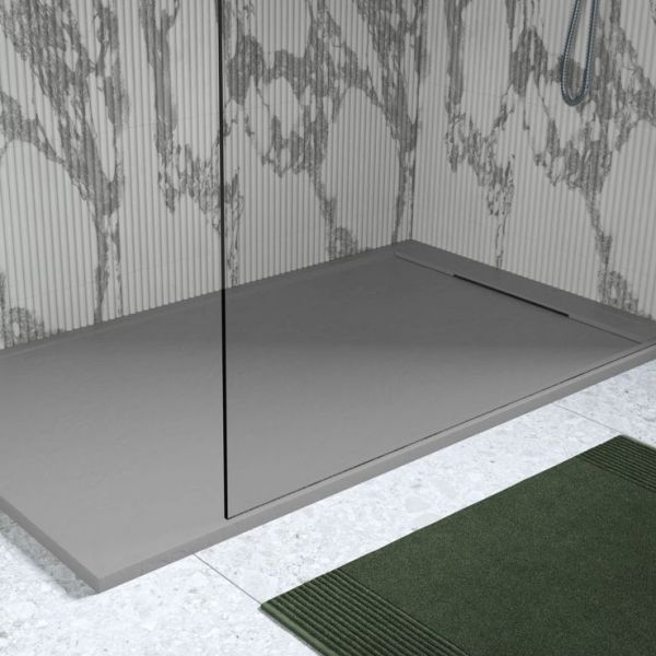 Moods Grey Slate Effect Shower Tray with Linear Waste 1000 x 800mm #3