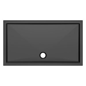 Moods 40mm Low Profile Matt Black Rectangular Shower Tray 1700 x 800mm