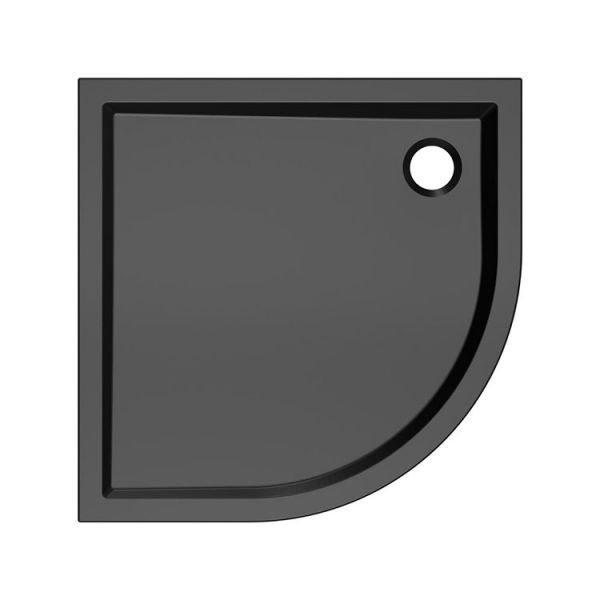 Moods 40mm Low Profile Matt Black Quadrant Shower Tray 800 x 800mm