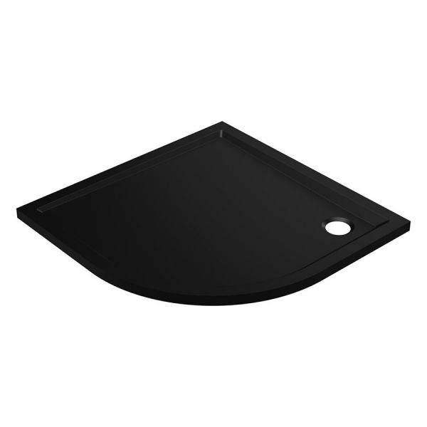 Moods 40mm Low Profile Matt Black Quadrant Shower Tray 900 x 900mm #2