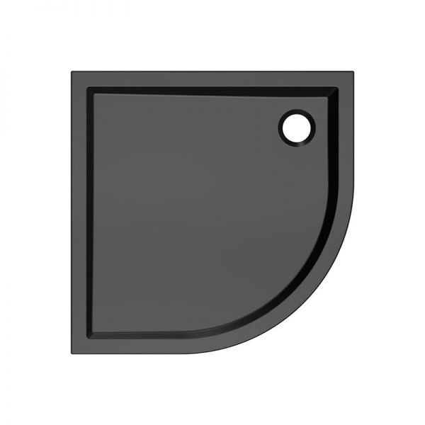 Moods 40mm Low Profile Matt Black Quadrant Shower Tray 900 x 900mm