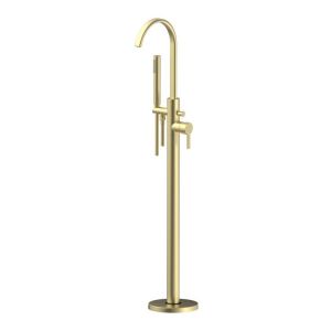 Moods Evolve Brushed Brass Floor Standing Bath Shower Mixer Tap