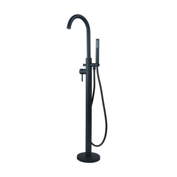 Moods Eustache Matt Black Floor Standing Bath Shower Mixer Tap