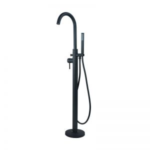 Moods Eustache Matt Black Floor Standing Bath Shower Mixer Tap