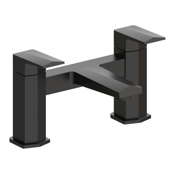 Moods Rhodes Matt Black Bath Filler Tap