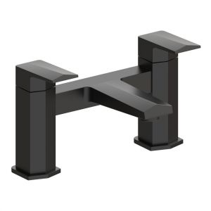 Moods Rhodes Matt Black Bath Filler Tap